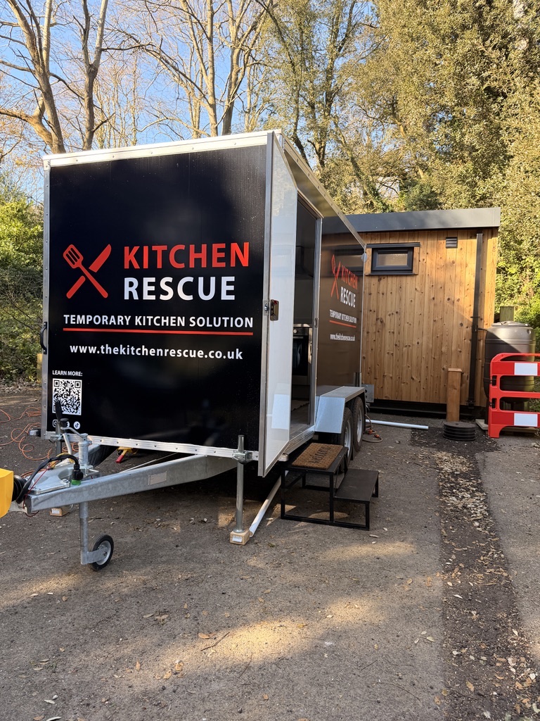Kitchen pod on trailer - outside view